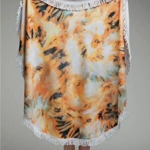 BRIGHT Multicolor Tie-Dye Fringe Towel